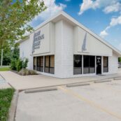 A ground level photo of the First Federal Bank of Louisiana Vinton Branch located at 1000 Center St. in Vinton, Louisiana.